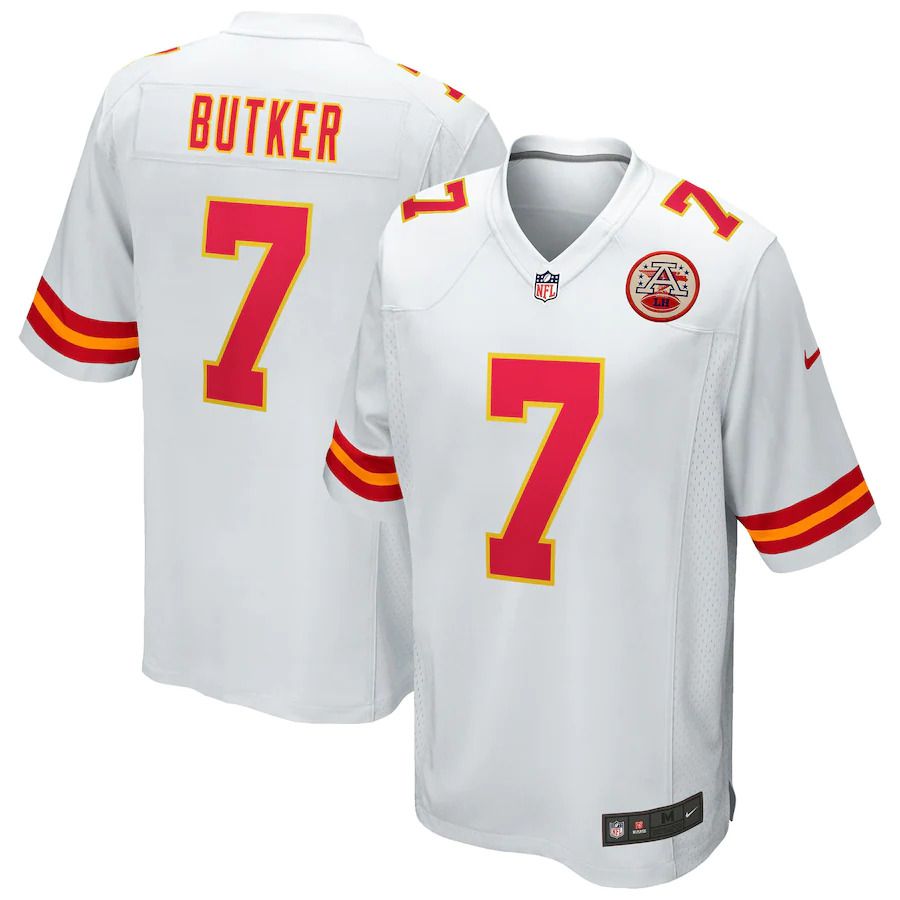 Men Kansas City Chiefs #7 Harrison Butker Nike White Game NFL Jersey